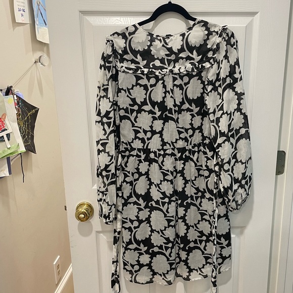 NWT Banjanan Dora Dress in Shadow Bloom Black and White - Picture 4 of 7